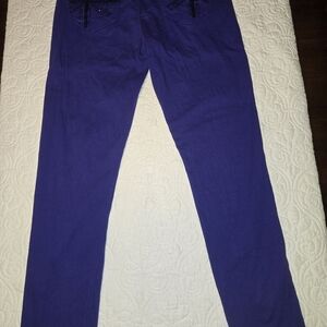 Premium Quality Size 10 Womens Chams Jeans Deep Purple Denim Jeweled Back Pocket